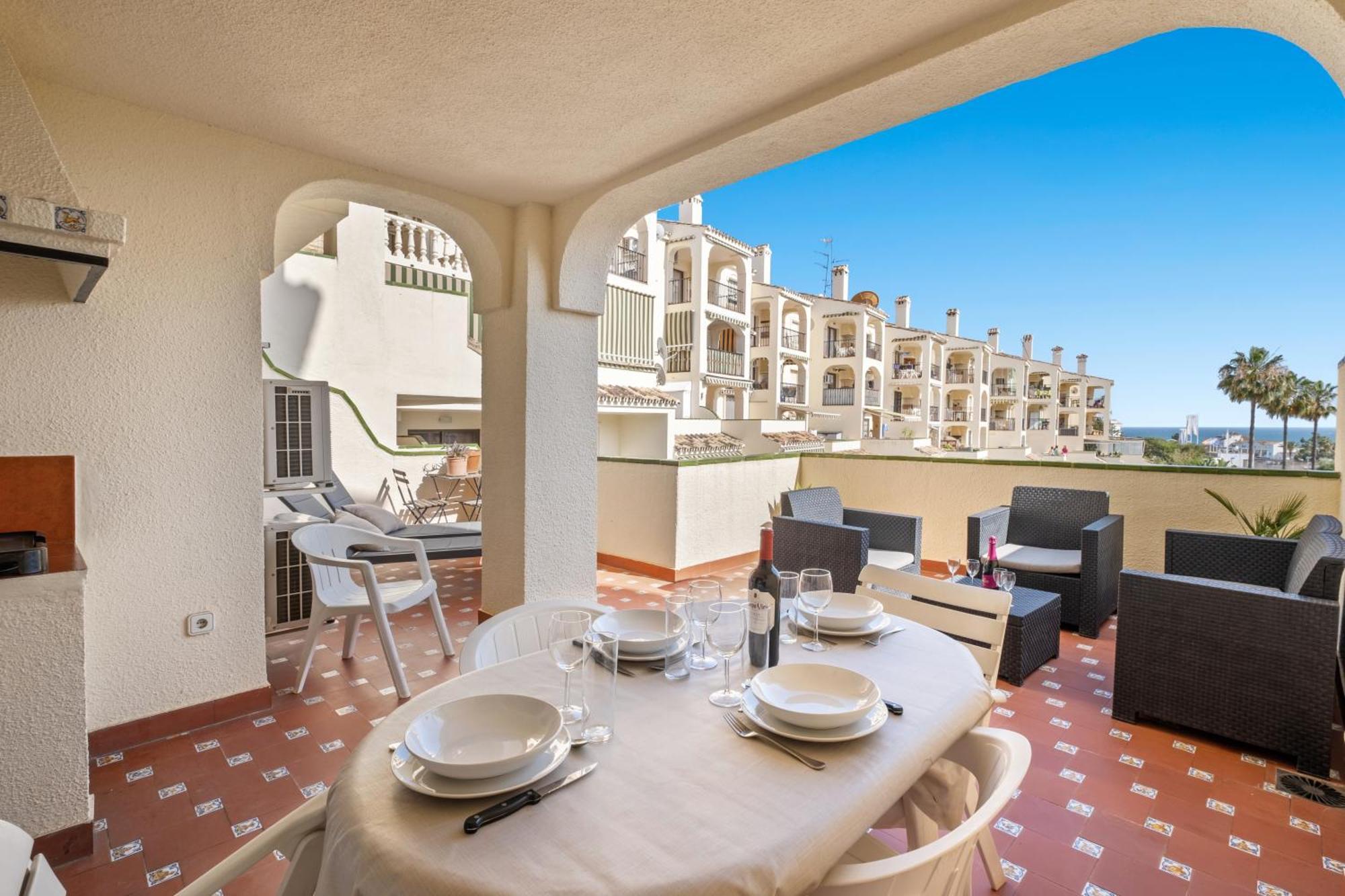 Amazing Apartment With Sea View & Big Terrace Mijas Exterior photo