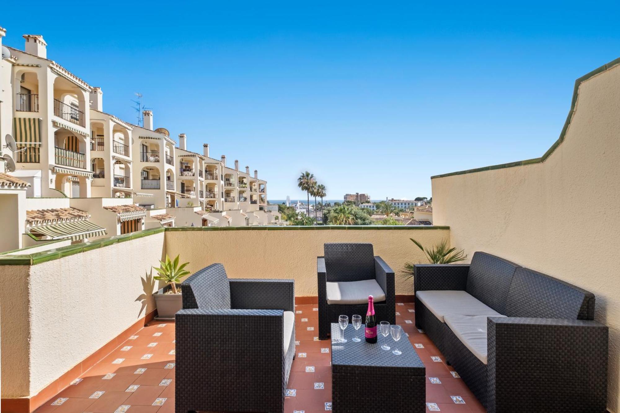 Amazing Apartment With Sea View & Big Terrace Mijas Exterior photo